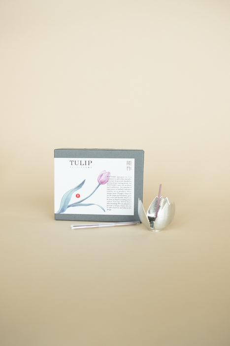 Tin Tulip Incense Holder