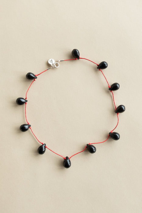 Noue Necklace - Black/Red