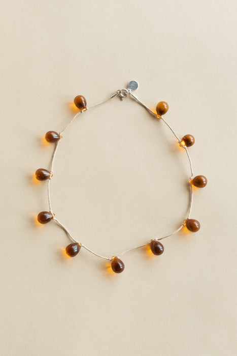 Noue Necklace -  Amber/Beige
