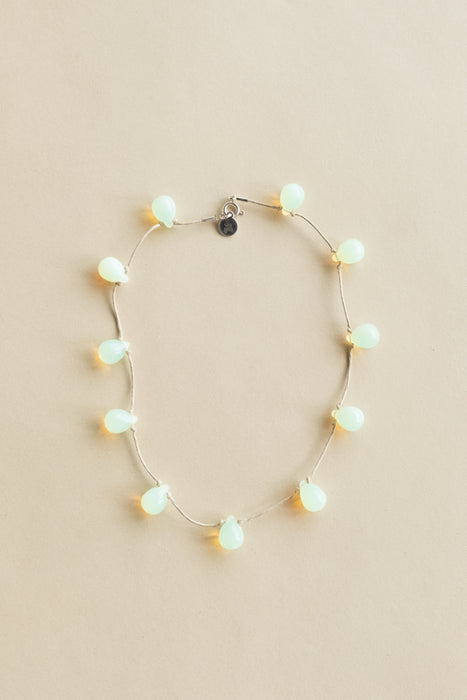 Noue Necklace Smoke - Opaline Yellow/Beige