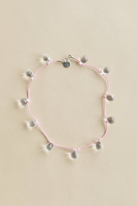 Noue Necklace - Clear/Pink