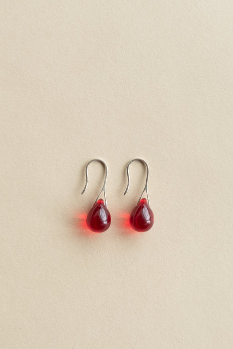 Gota Mini Earrings - Red