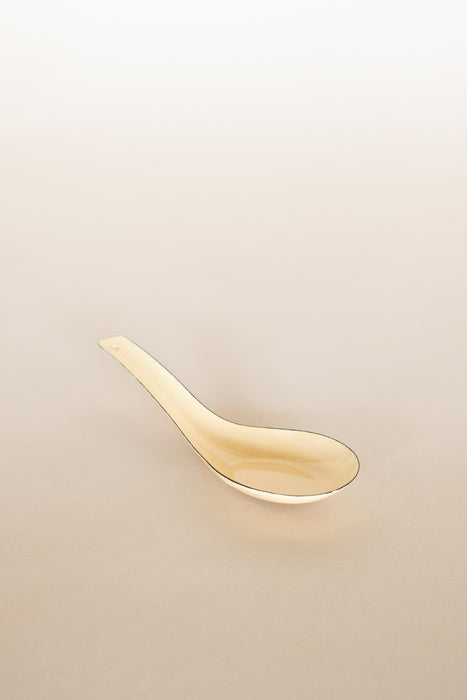 Enamel Soup Spoon - Yellow