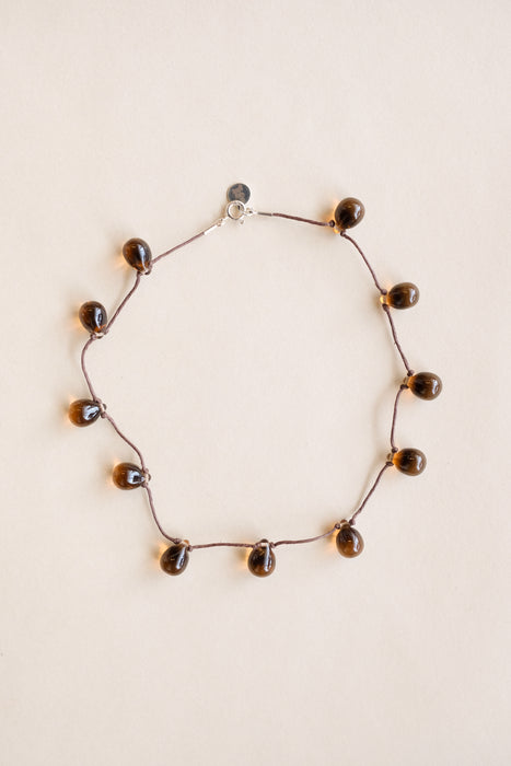 Noue Necklace - Smoked Amber/Brown