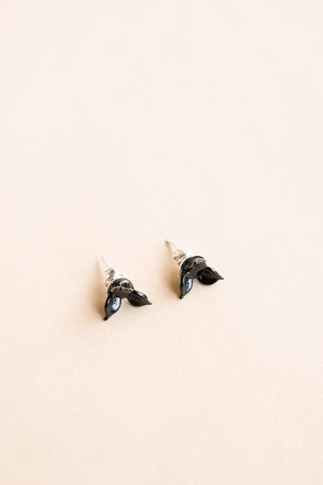 Bird Earrings - Black