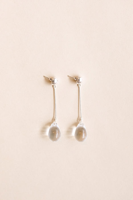 Gota Long Earrings - Clear