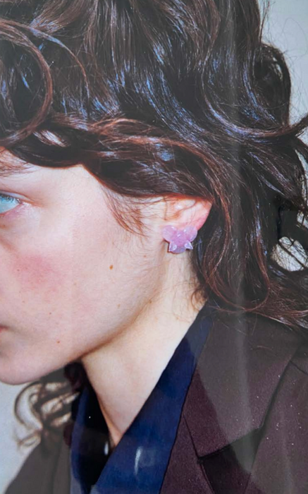 Pensée Earrings - Opaline Pink