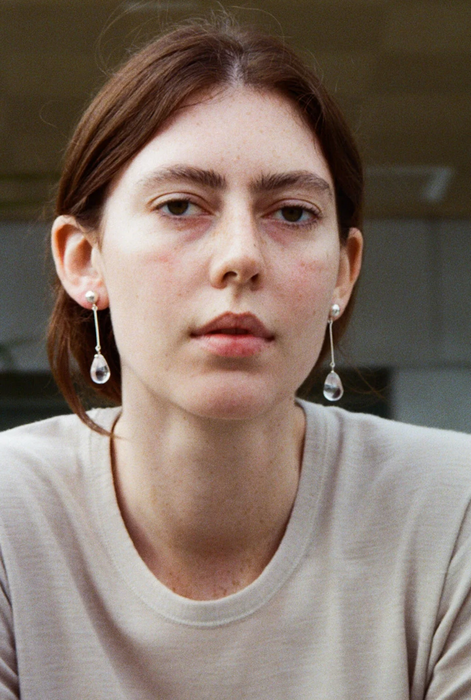 Gota Long Earrings - Clear