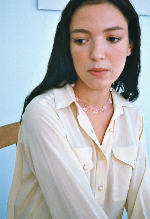 Noue Necklace - Clear/Pink