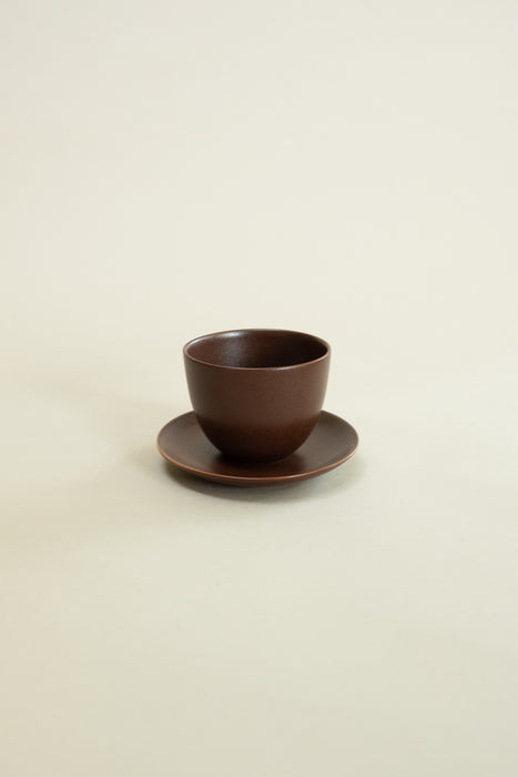 Pebble Tea Cup & Saucer - Brown