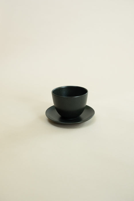 Pebble Tea Cup & Saucer - Black