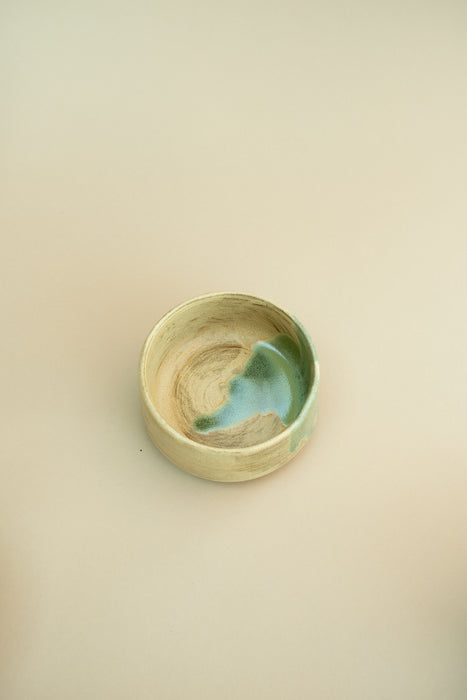 Chawan Matcha Bowl - Cream, Green