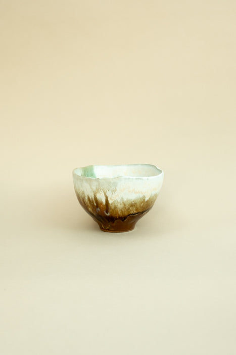 Chawan Matcha Bowl - White, Brown, Green
