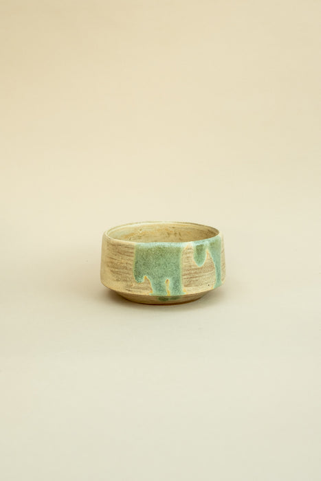 Chawan Matcha Bowl - Cream, Green