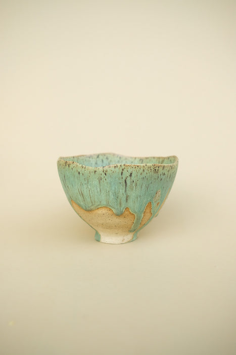Chawan Matcha Bowl - Robin's Egg Blue, Rust, Beige