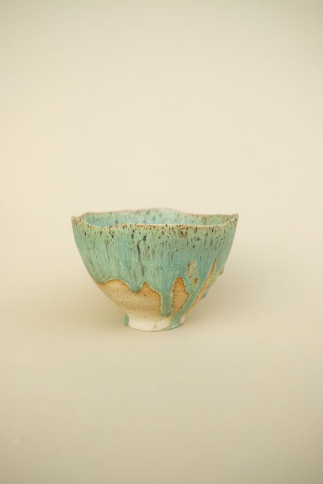 Chawan Matcha Bowl - Robin's Egg Blue, Rust, Beige