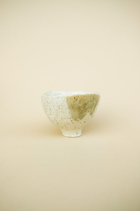 Chawan Matcha Bowl - Green, Speckled White